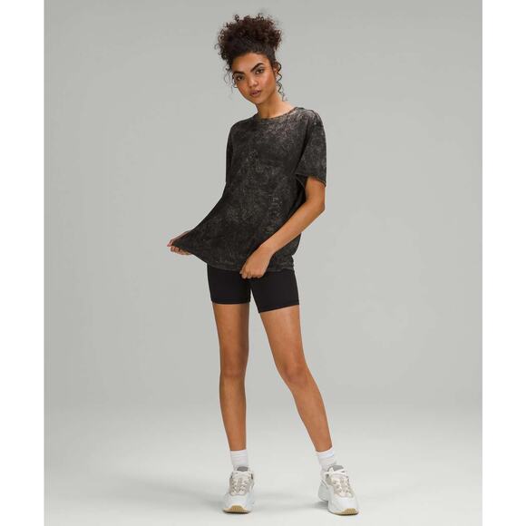 Lululemon All Yours Tee Cloudy Wash Black Sz 6 - Picture 1 of 6